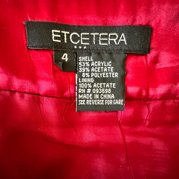 Vintage Etcetera Burnout Skirt 4 Carpet Tapestry Textured Y2K Zipper Red Gold - Picture 8 of 10